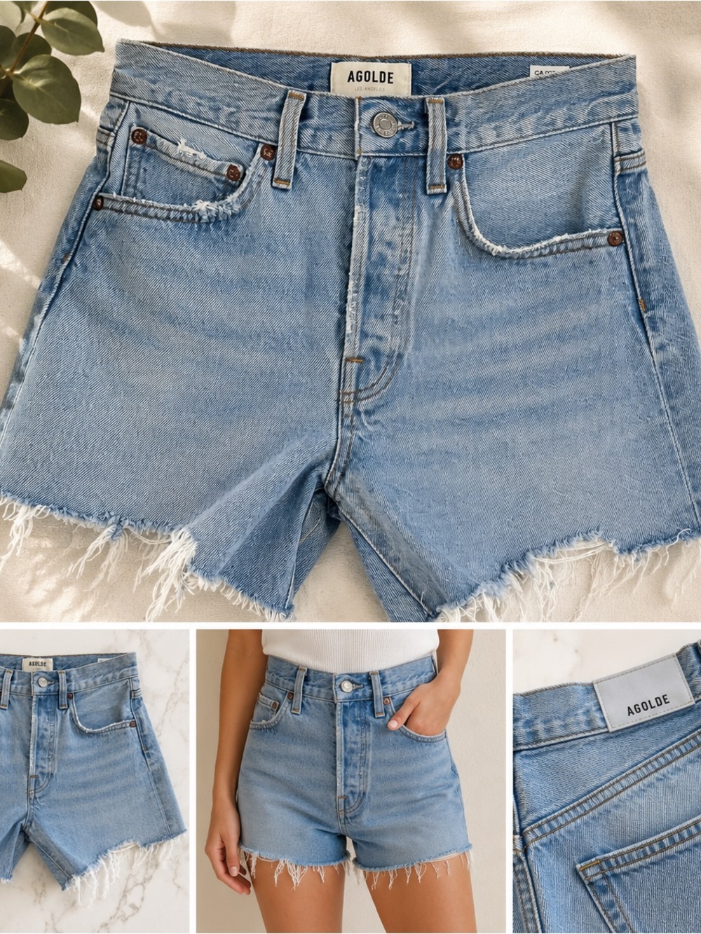 ARITZIA AGOLDE Parker Long Jean Short size 23
